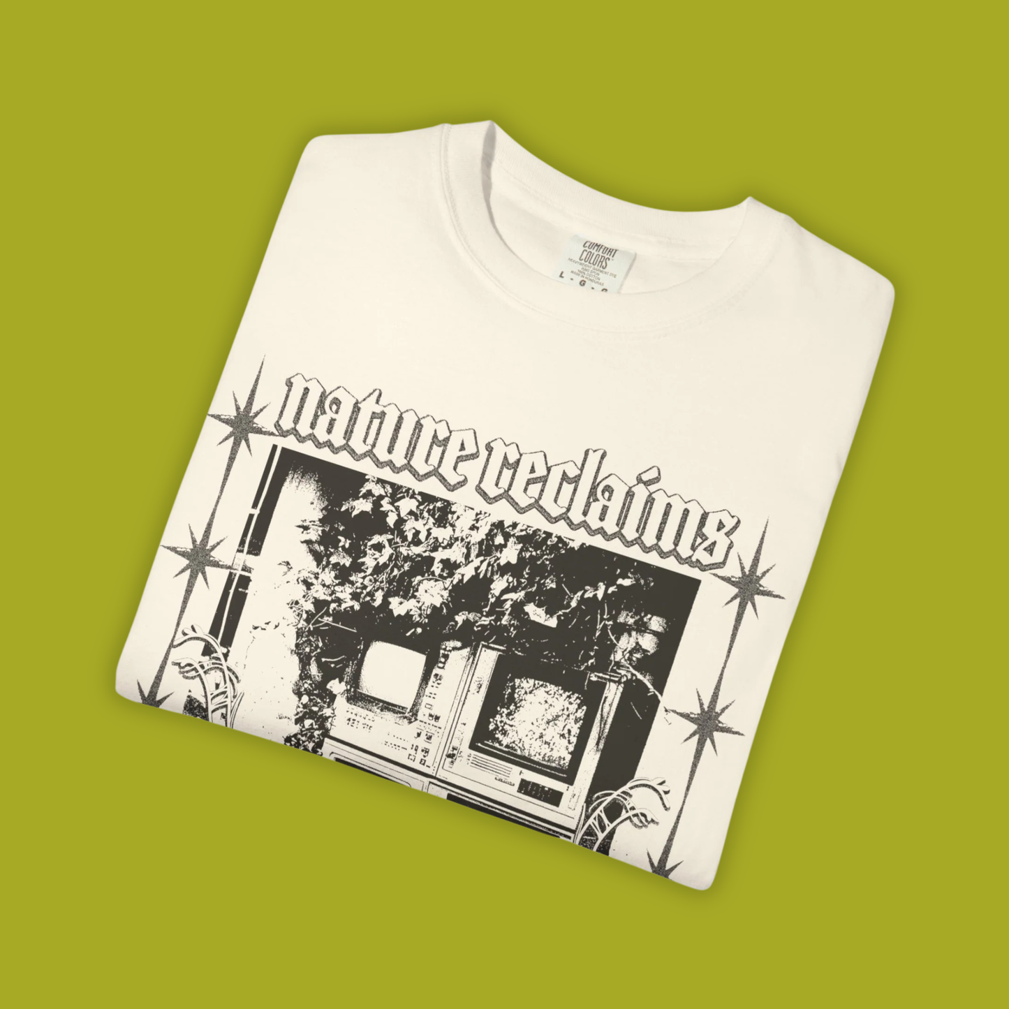 nature reclaims what we leave behind graphic tee