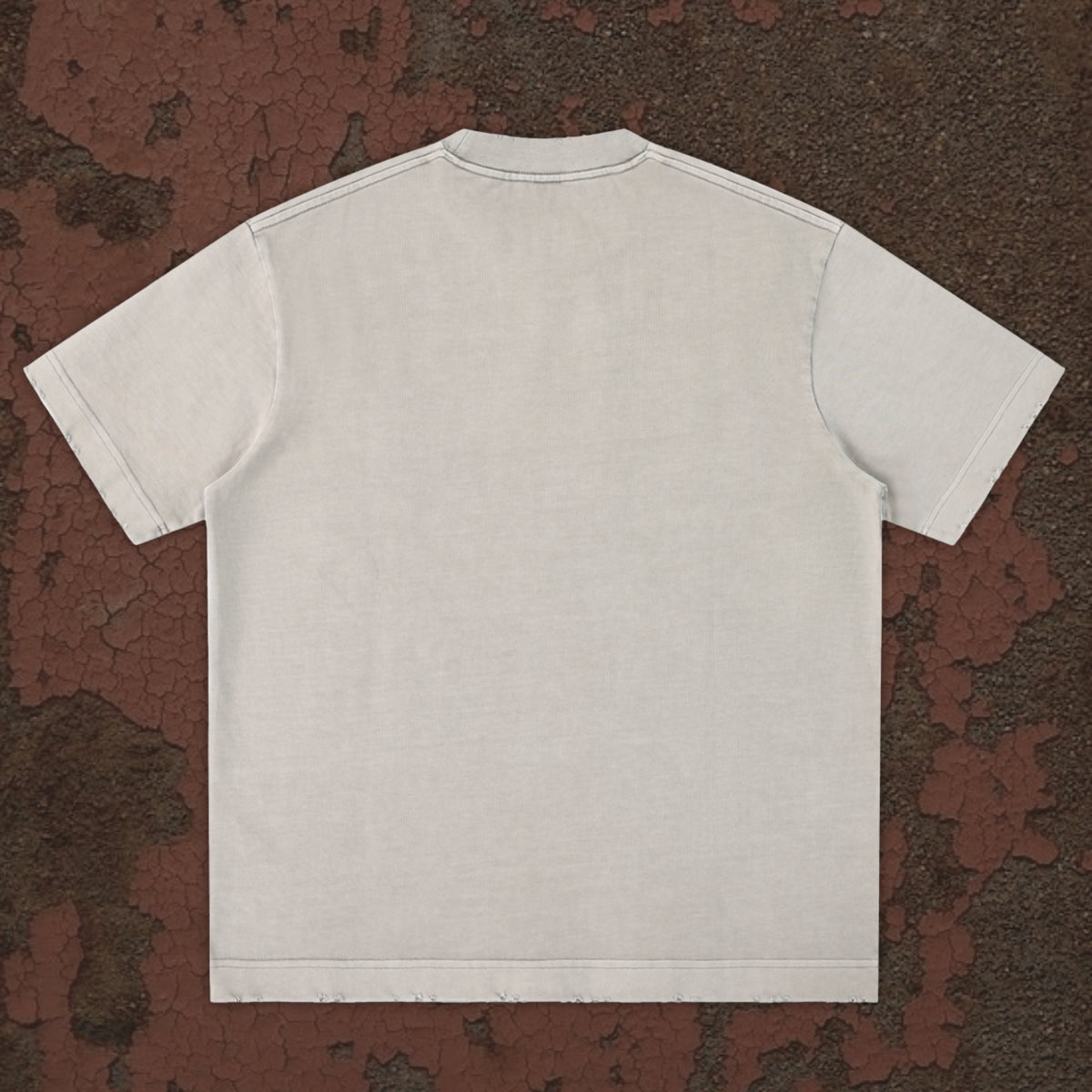 "fever dream" cream distressed washed tee