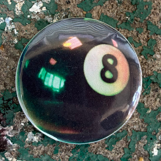 8 ball 1.25" button