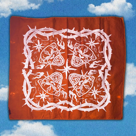 Block Printed Panther Bandana