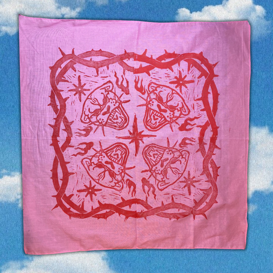 Block Printed Panther Bandana
