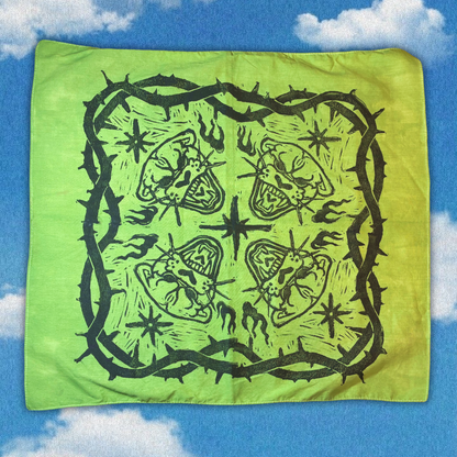 Block Printed Panther Bandana